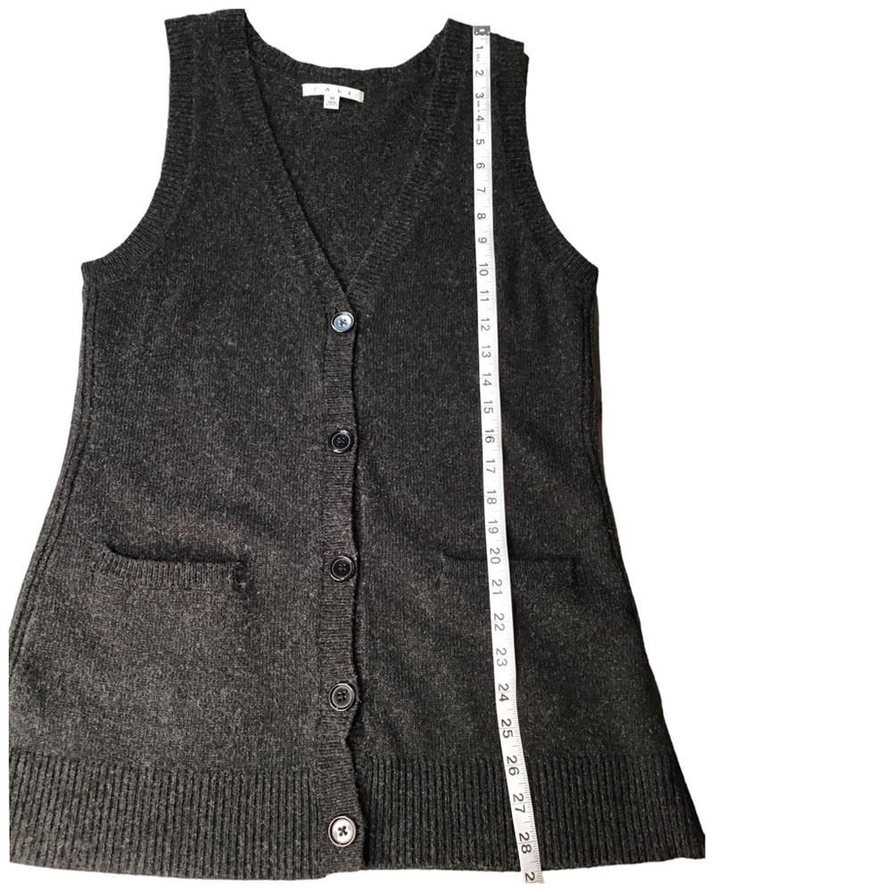 Cabi - Wool Blend Button Front Vest - Size Medium… - image 6